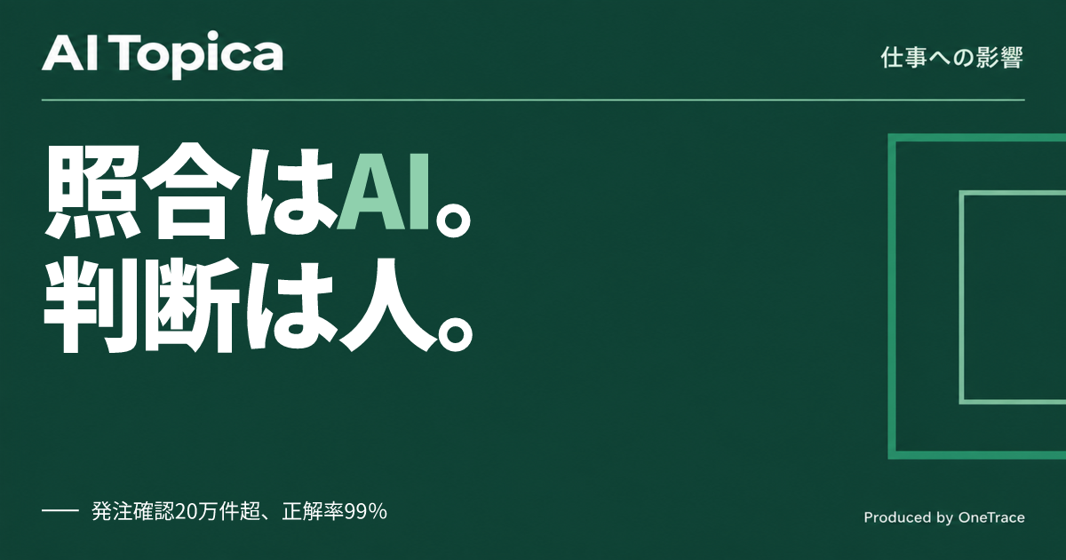 電通グループの経理承認、照合作業からAIが判断できない例外対応へ(AI Topica)