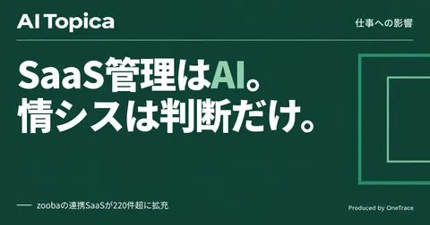 情シスの問い合わせ対応、zoobaの連携SaaS拡充で棚卸し業務はどう変わるか(AI Topica)