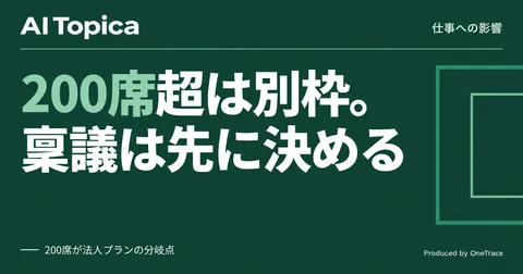 情シスのCodex導入稟議、決め手は「200席」の壁(AI Topica)