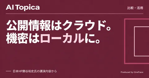 社内AIはクラウドかローカルか 日本HPに聞く実行環境の選び方(AI Topica)