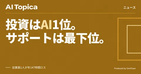 社内IT環境の不満で年147時間ロス 経営者の投資1位はAI、最下位はITサポート(AI Topica)