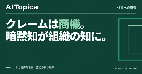 営業・開発・テクニカルサービス、ユポがクレーム知を4部門で継承(AI Topica)
