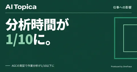 製造現場の「作業分析」担当者、音声認識AIで仕事量が1/10以下に(AI Topica)